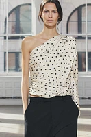 ASYMMETRIC SHOULDER PAD TOP ZW COLLECTION