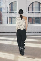 ASYMMETRIC SHOULDER PAD TOP ZW COLLECTION