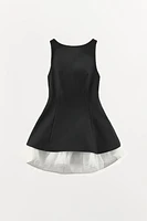 VOLUMINOUS TULLE MINI DRESS