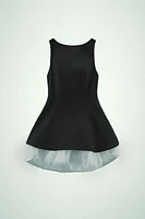 VOLUMINOUS TULLE MINI DRESS