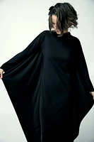 LONG BATWING SLEEVE CAPE DRESS