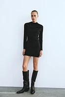 PLEATED MINI DRESS