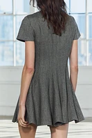 HERRINGBONE GODETS DRESS ZW COLLECTION