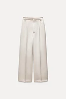 DARTED SATIN EFFECT PANTS ZW COLLECTION