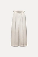 DARTED SATIN EFFECT PANTS ZW COLLECTION