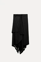 PINSTRIPE ASYMMETRIC SKIRT ZW COLLECTION