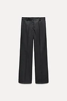 WOOL BLEND STRAIGHT LEG PANTS ZW COLLECTION