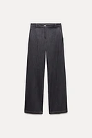 TOPSTITCHING BOOTCUT PANTS