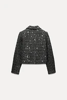 TEXTURED SEQUIN JACKET