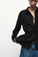 COMBINATION LACE SHIRT