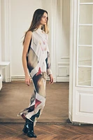 ZW COLLECTION PRINTED ASYMMETRIC DRESS