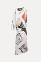 ZW COLLECTION PRINTED ASYMMETRIC DRESS