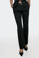 TUXEDO PANTS WITH COMBINATION SATIN EFFECT WAIST