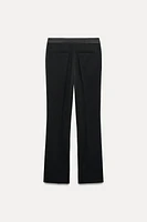 TUXEDO PANTS WITH COMBINATION SATIN EFFECT WAIST