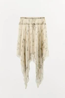 PRINTED ASYMMETRIC SKIRT