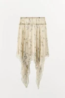 PRINTED ASYMMETRIC SKIRT