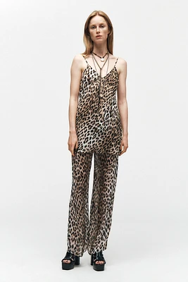 ZARA WOMAN COLLECTION<br/><br/>Pants made of 100% viscose.Mid-rise elastic waistband. Straight leg.