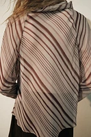 STRIPED DRAPED BLOUSE ZW COLLECTION