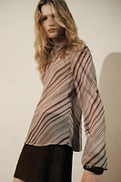 STRIPED DRAPED BLOUSE ZW COLLECTION