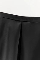 HEAVYWEIGHT SATIN PEPLUM SKIRT