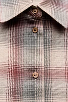 PLAID SHOULDER PAD SHIRT ZW COLLECTION