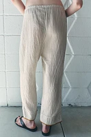 CONTRAST PAJAMA-STYLE PANTS ZW COLLECTION