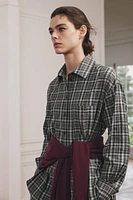 OVERSIZED CHECKERED SHIRT ZW COLLECTION