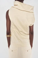 SLEEVELESS WRINKLED TOP ZW COLLECTION