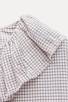 RUFFLED GINGHAM SHIRT ZW COLLECTION