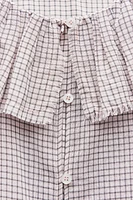 RUFFLED GINGHAM SHIRT ZW COLLECTION