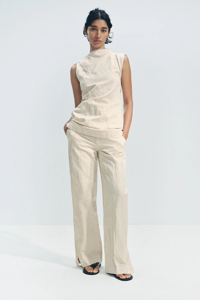 WRINKLED STRAIGHT PANTS ZW COLLECTION