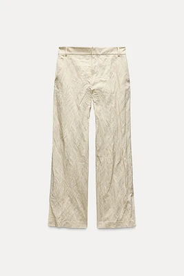 WRINKLED STRAIGHT PANTS ZW COLLECTION