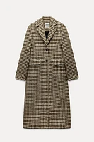 LONG PLAID COAT ZW COLLECTION