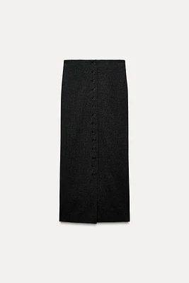 WOOL BLEND PENCIL SKIRT ZW COLLECTION