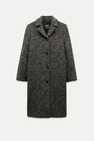 MANTECO WOOL BLEND BOUCLE COAT ZW COLLECTION