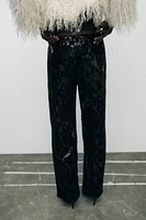 VELVET SEQUIN PANTS