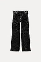 VELVET SEQUIN PANTS