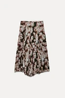 PRINTED BOX PLEAT SKIRT ZW COLLECTION