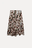 PRINTED BOX PLEAT SKIRT ZW COLLECTION