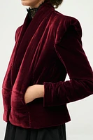 PADDED VELVET JACKET ZW COLLECTION