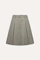 CHECKERED MIDI SKIRT ZW COLLECTION