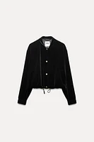 VELVET BOMBER JACKET