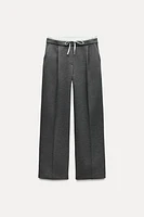 DOUBLE WAIST WIDE LEG PANTS