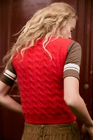 SOFT TOUCH CABLE KNIT VEST