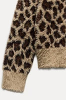 JACQUARD KNIT ANIMAL PATTERN SWEATER