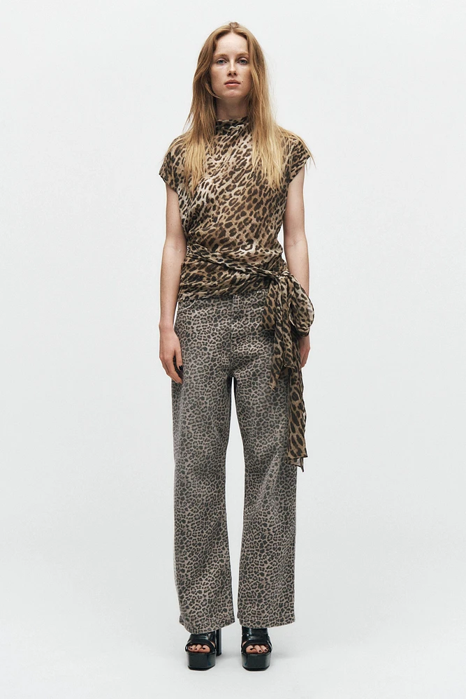 ZW COLLECTION ANIMAL PRINT BALLOON JEANS