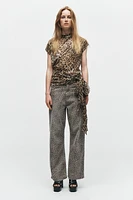 ZW COLLECTION ANIMAL PRINT BALLOON JEANS