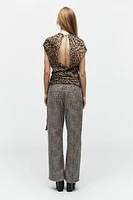 ZW COLLECTION ANIMAL PRINT BALLOON JEANS