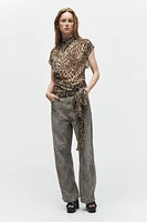 ZW COLLECTION ANIMAL PRINT BALLOON JEANS