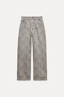 ZW COLLECTION ANIMAL PRINT BALLOON JEANS